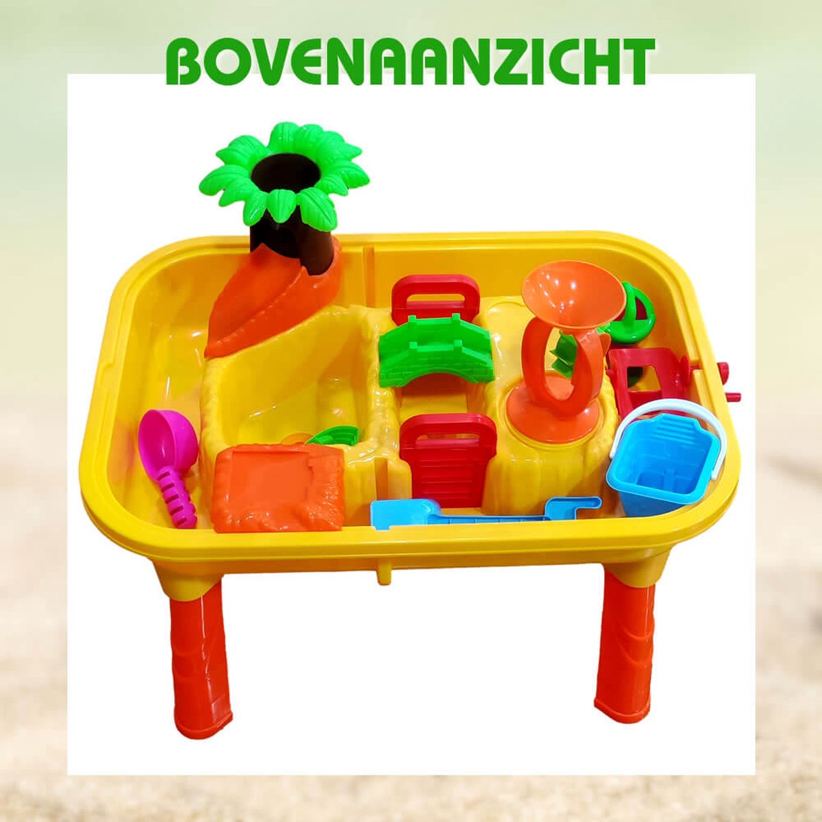 Watertafel en Zandtafel met veel accessoires - Eenvoudig te monteren buienspeelgoed - Water speelgoed voor kinderen - Speeltafel voor urenlang speelplezier — afbeelding 2