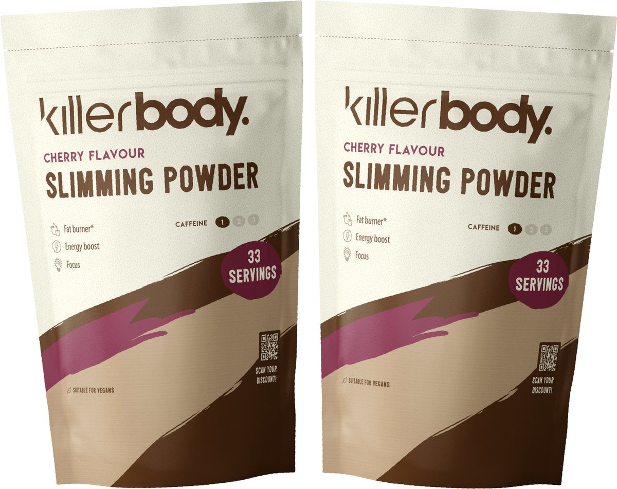 Goedkoopste Killerbody Slimming Powder Voordeelpakket - Cherry & Cherry - 2x 200 gr