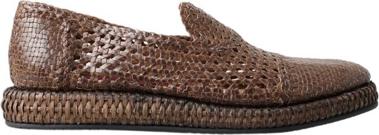Geweven Lederen Instappers Loafers
