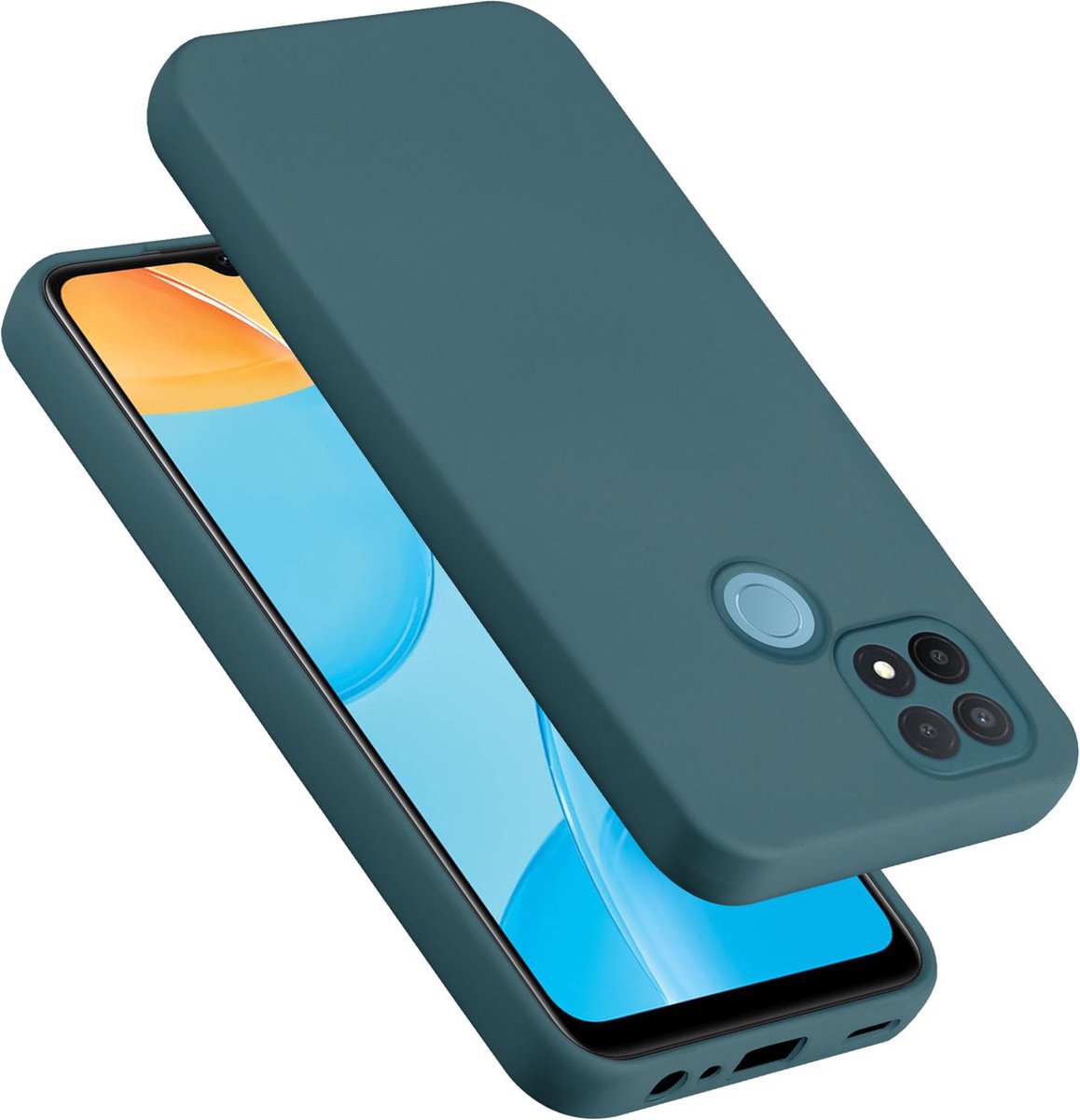 Cadorabo Hoesje geschikt voor OPPO A15 / A15s in LIQUID GROEN - Beschermhoes gemaakt van flexibel TPU silicone Case Cover