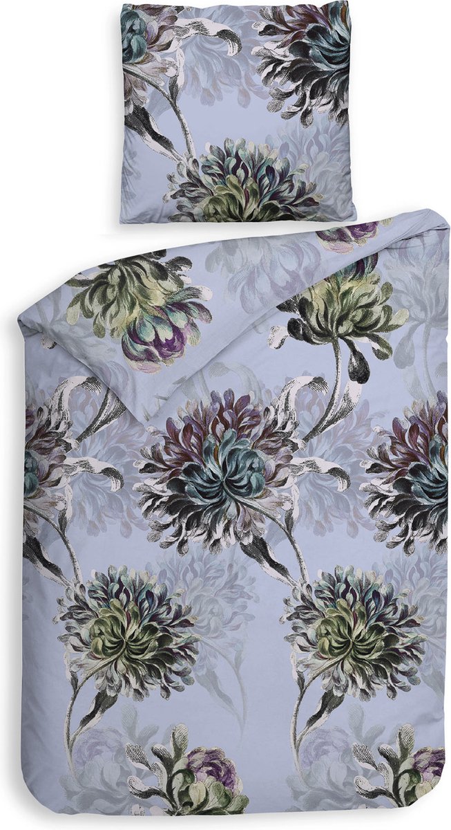Heckettlane Heckett & Lane Flanel Dekbedovertrek Bing (Frost Blue) - 140x200/220 cm