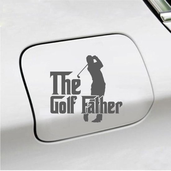 Autocollant pour pare-chocs - Le Père du Golf - 12x12,8 - Anthracite
