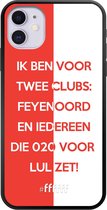 6F hoesje - geschikt voor iPhone 11 -  TPU Case - Feyenoord - Quote #ffffff