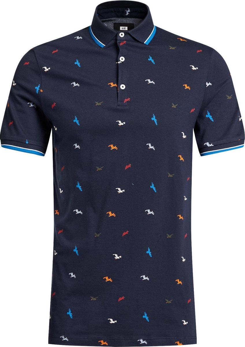 WE Fashion Heren polo met dessin