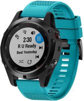 Shop4 - Garmin Forerunner 745 Bandje - Siliconen Cyaan Blauw