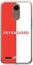 LG K10 (2018) Hoesje Transparant TPU Case - Feyenoord - met opdruk