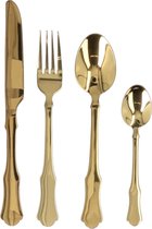 4goodz Bestekset 16-delig Goudkleurige RVS 4 persoons Lady - Goud