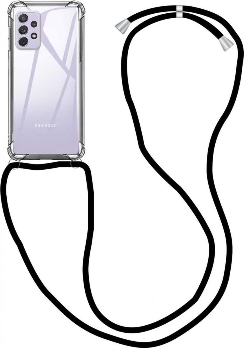 Hoesje met Koord Shockproof TPU Transparant Geschikt voor Samsung Galaxy A72