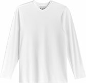 Coolibar - UV Shirt voor heren - V-Hals Longsleeve - Morada - Wit - maat XL
