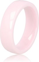 My Bendel - Keramieken ring roze 6mm - Mooi blijvende roze ring - Draagt heerlijk en onbreekbaar - Met luxe cadeauverpakking