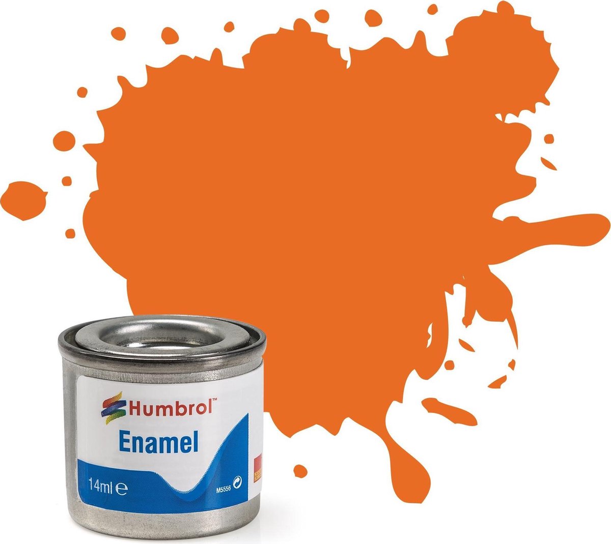 Humbrol Hobbyverf Enamel verf - #46 Orange - Matt - Enamel Verf potje - 14 ml