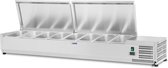 Royal Catering Opzetkoelvitrine - 160 x 33 cm - 8 GN 1/4 containers