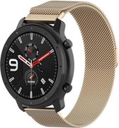 Milanees Smartwatch bandje - Geschikt voor  Xiaomi Amazfit GTR Milanese band - champagne - 47mm - Strap-it Horlogeband / Polsband / Armband