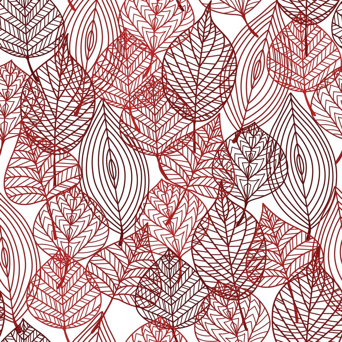 Muurstickers 3D Leaves - Schuimstickers - Crearreda - Wall_stickers - Rood - Vinyl