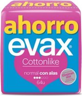 Evax Cottonlike Compresas Normal Alas 64 U