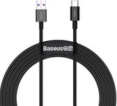 Câble USB-A vers USB-C Baseus Superior Series 66 Watt 2 mètres Zwart