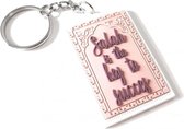 Salah is the key to succes Roze Sleutelhanger