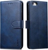 Voor iPhone 6 Plus GUSSIM magnetische horizontale lederen flip case met houder & kaartsleuven & & portemonnee (blauw)