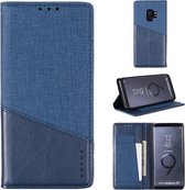 Voor Samsung Galaxy S9 MUXMA MX109 Horizontale lederen flip case met houder & kaartsleuf & portemonnee (blauw)