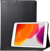 Voor Apple iPad 10.2 ENKAY Stand Folio Cover Leather Smart Case met automatische slaap- / wekfunctie (zwart)