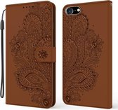 Voor iPhone 6 Peacock Reliëfpatroon Horizontale Flip Leren Case met Houder & Kaartsleuven & Portemonnee & Lanyard (Bruin)