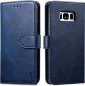 Voor Galaxy S8 GUSSIM zakelijke stijl horizontale flip lederen tas met houder & kaartsleuven en portemonnee (blauw)
