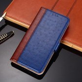 Struisvogeltextuur PU + TPU horizontaal lederen flip-hoesje met houder & kaartsleuven en portemonnee voor iPhone 6 Plus (blauw)