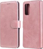 Voor Geschikt voor Xiaomi Poco M3 / Redmi Note 9 4G Klassieke Kalfsstructuur PU + TPU Horizontale Flip Leren Case, met Houder & Kaartsleuven & Portemonnee (Rose Goud)
