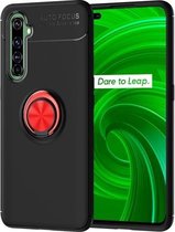 Voor OPPO Realme X50 Pro 5G metalen ringhouder 360 graden roterende TPU-hoes (zwart + rood)