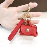 2 stuks dames mini handtas sleutelhanger (rood)