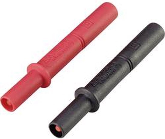 VOLTCRAFT MSL-505 Meetpuntverlenging 4mm-stekker Bus 4 mm Zwart, Rood 1 stuk(s)