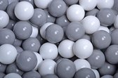 Ronde Ballenbak set incl 200 ballen 90x30cm - Donker Grijs: Grijs, Wit