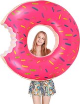 Opblaasbare Donut Opblaasband - 60cm - Geschikt voor in het zwembad - Opblaasbaar zwembadspeelgoed - Roze