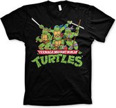 Teenage Mutant Ninja Turtles Heren Tshirt -L- Turtles Distressed Group Zwart