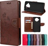 Voor Xiaomi Mi 10T Lite 5G Vlinders Liefde Bloemen Embossing Horizontale Flip Leren Case met Houder & Kaartsleuven & Portemonnee (Bruin)