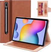 Voor Samsung Galaxy Tab S7 Plus T970 (2020) Retro Textuur PU + TPU Horizontale Flip Leren Case met Houder & Kaartsleuven & Handriem (Bruin)