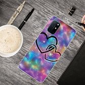 Voor OnePlus 8T schokbestendig geverfd transparant TPU beschermhoes (Starry Love)