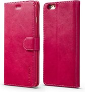 Voor iPhone 6 Plus / 6s Plus LC.IMEEKE Horizontale lederen flip-hoes met kalfsleer, met houder en kaartsleuven en portemonnee (rood)