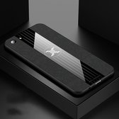 Voor OPPO A83 XINLI stiksels Textue schokbestendige TPU beschermhoes (zwart)