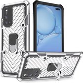 Voor Vivo V19 Cool Armor PC + TPU schokbestendig hoesje met 360 graden rotatie ringhouder (zilver)