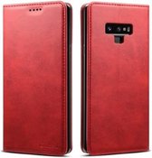 Suteni Calf Texture horizontale flip lederen tas met houder en kaartsleuven en portemonnee voor Galaxy Note 9 (rood)