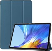 Voor Huawei MatePad 10.4 Custer Patroon Pure Kleur Tablet Horizontale Flip Leren Case met Drie-vouwbare Houder & Slaap / Wekfunctie (Donkergroen)