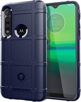 Voor Moto G8 Play Volledige dekking Schokbestendig TPU-hoesje (blauw)