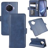 Voor OPPO ACE 2 Dual-side magnetische gesp horizontale flip lederen tas met houder & kaartsleuven & portemonnee (donkerblauw)