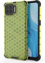 Voor OPPO F17 Pro schokbestendige honingraat pc + TPU-hoes (groen)