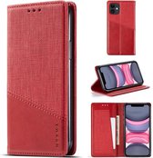 Voor iPhone 11 MUXMA MX109 horizontale flip lederen tas met houder en kaartsleuf en portemonnee (rood)