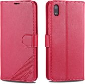 Voor Xiaomi Redmi 7A AZNS schapenvacht textuur horizontale flip lederen tas met houder & kaartsleuven & portemonnee (rood)