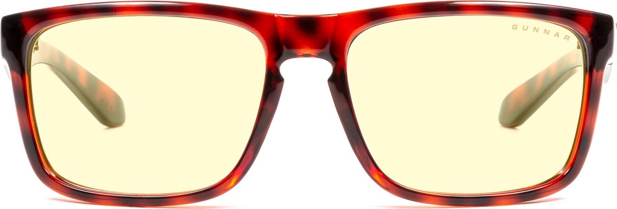 GUNNAR Gaming- en Computerbril - Intercept, Tortoise Frame, Amber Tint - Blauw Licht Bril, Beeldschermbril, Blue Light Glasses, Leesbril, UV Filter