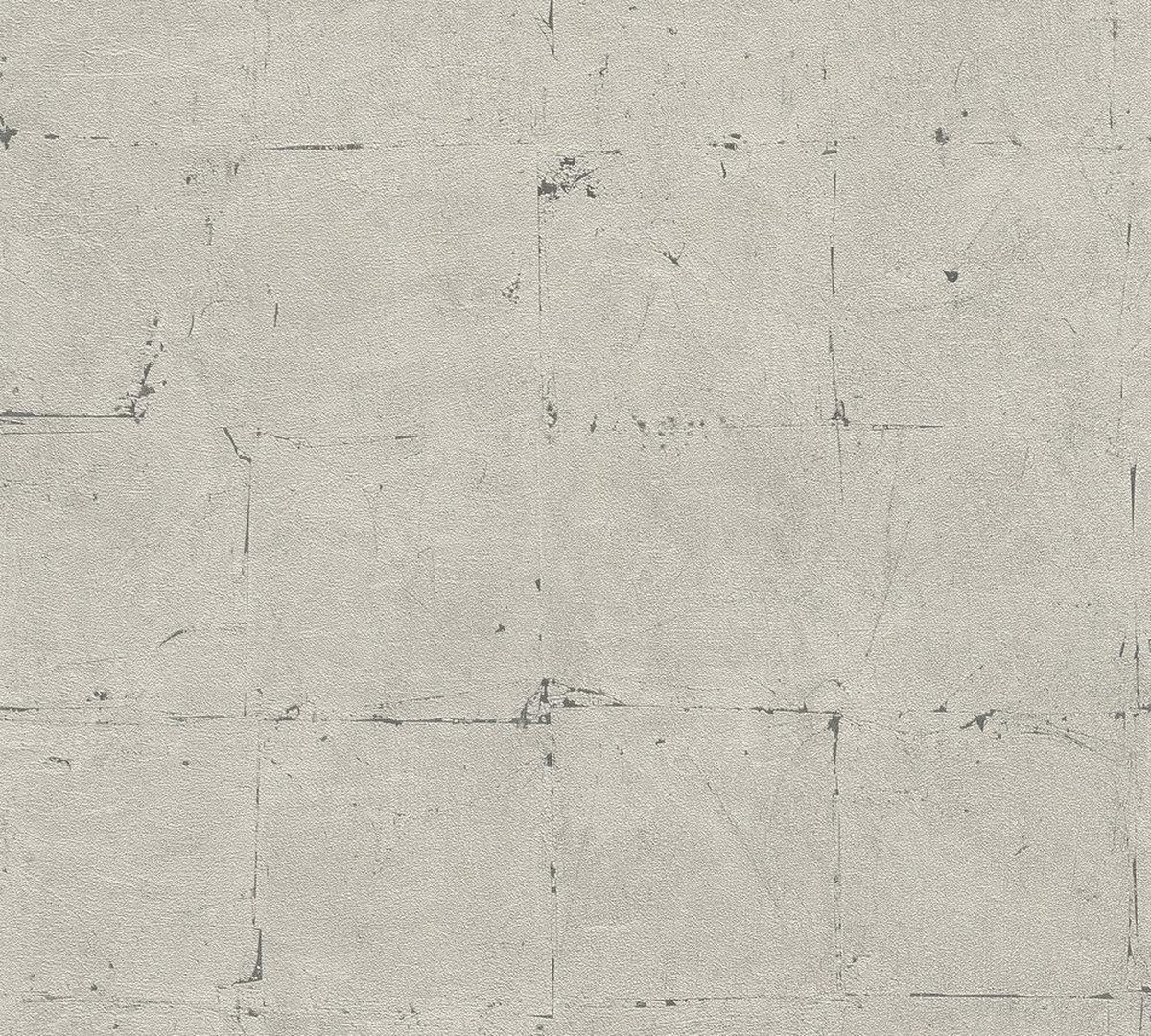 Steen tegel behang Profhome 939921-GU vliesbehang glad met natuur patroon mat grijs beige 5,33 m2
