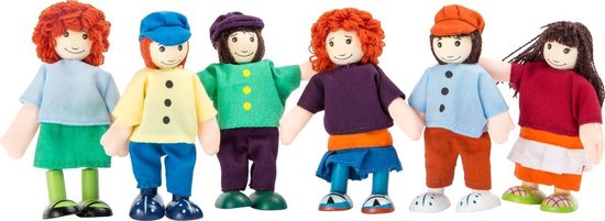 uitzending Festival Zich voorstellen Buigzame poppen friends - 6 stuks - Houten speelgoed vanaf 3 jaar | bol.com
